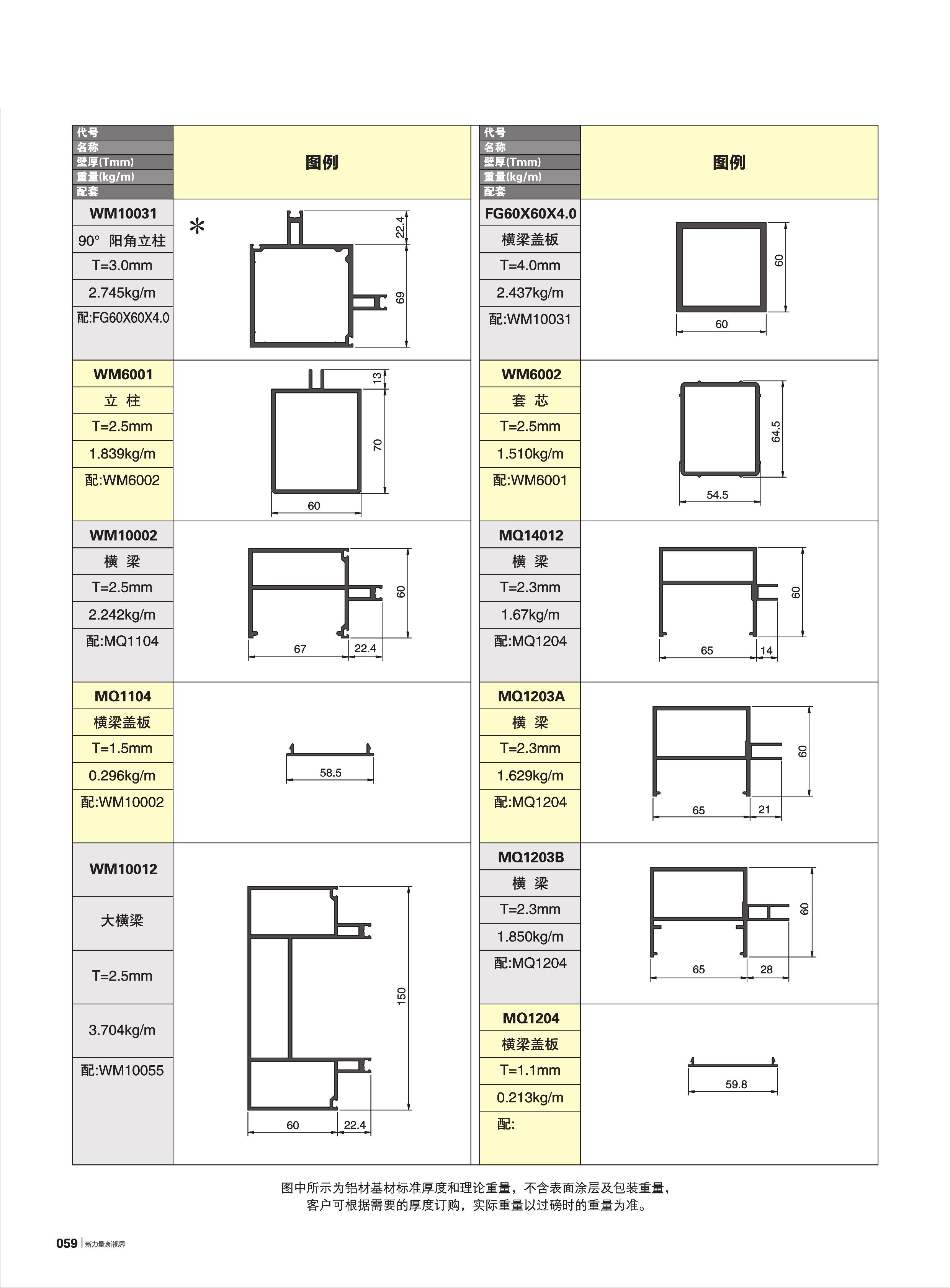 WM100系列隔熱幕墻(60寬)