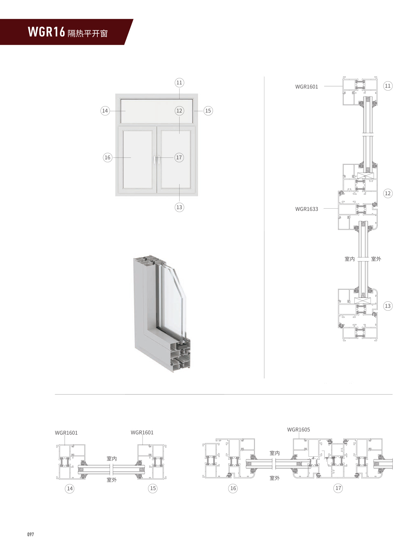 WGR16隔熱平開門、窗