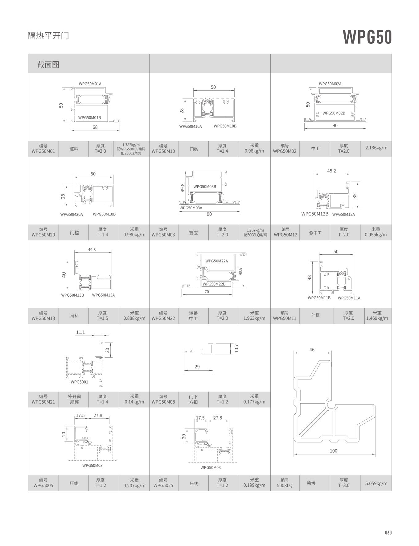 WPG50隔熱平開(kāi)窗