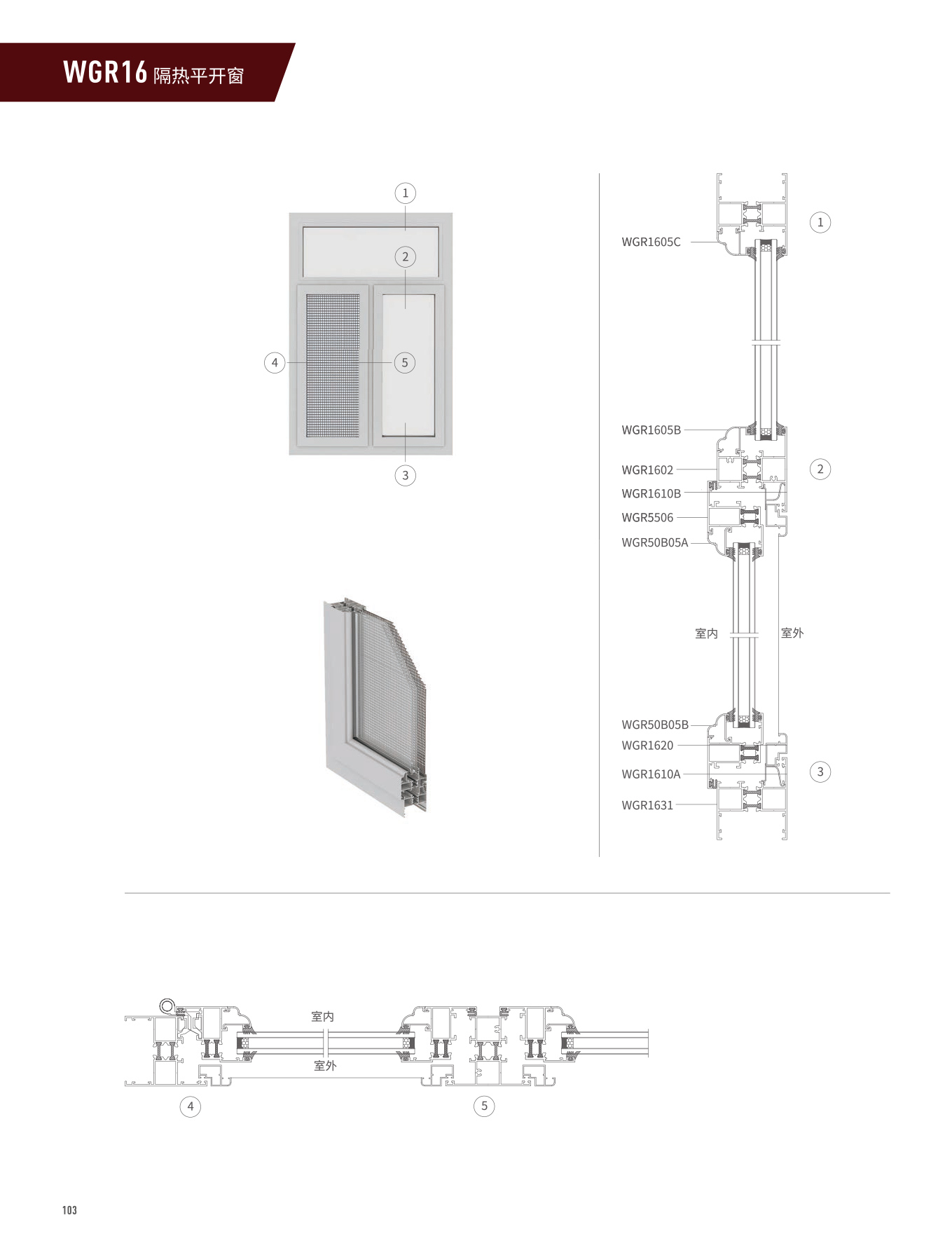 WGR16隔熱平開門、窗
