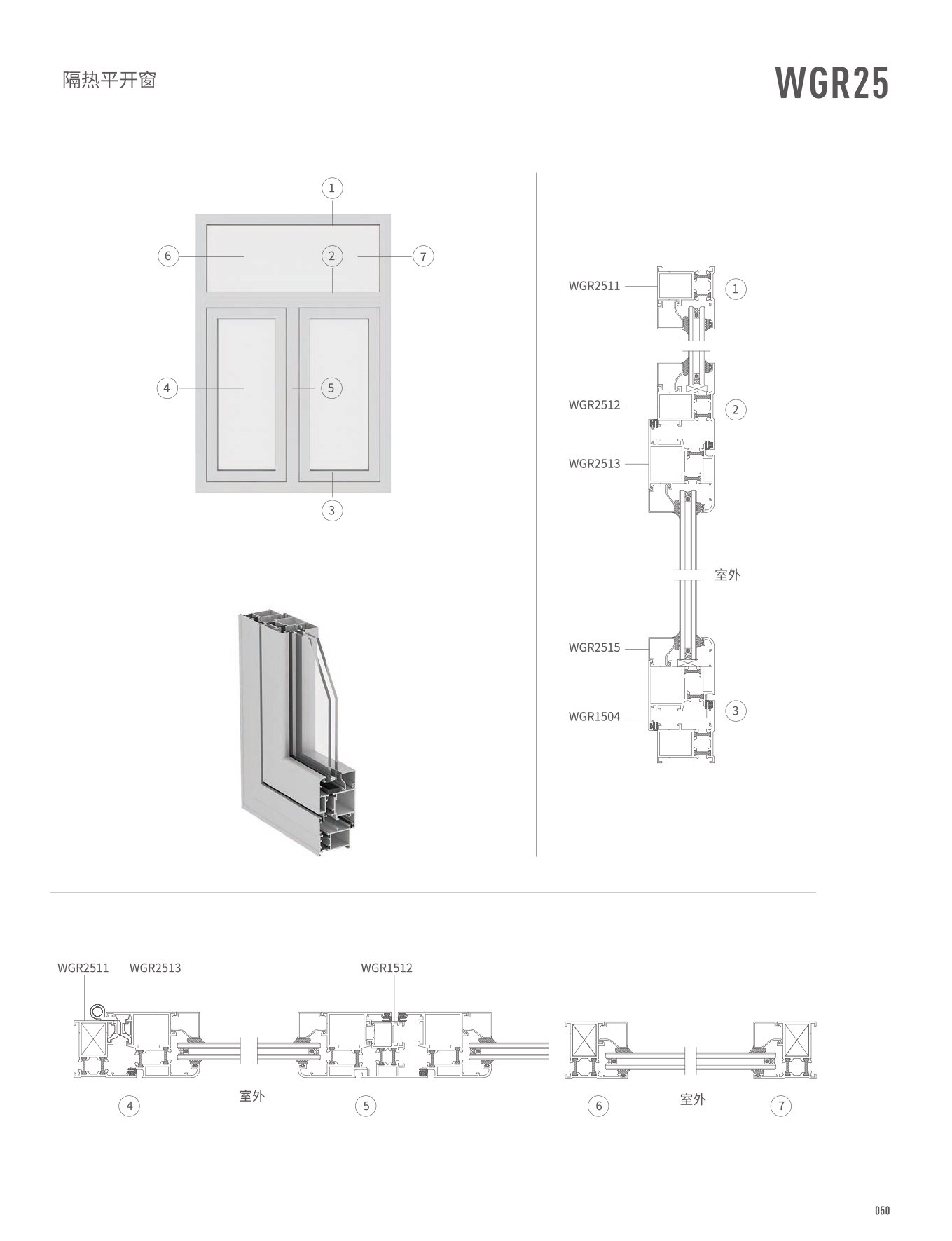 WGR25隔熱平開窗